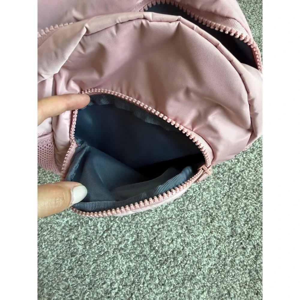 Adidas Mini Backpack Pink Rose Gold Logo Quilted Small Daypack Bag